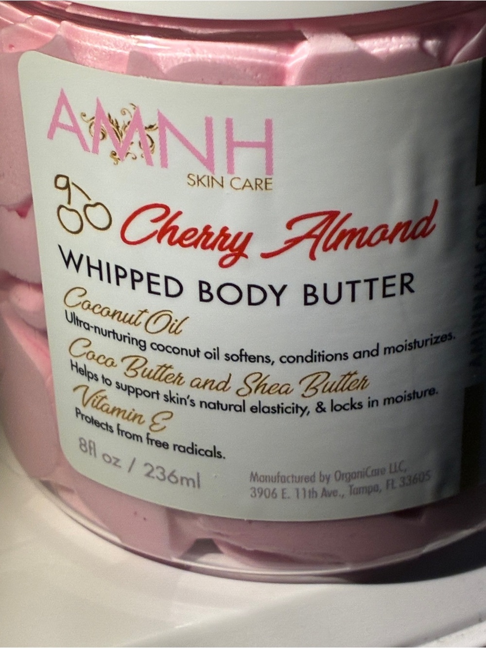 Aminnah Cherry Almond Whipped Body Butter So Good Smells Amazing, Skin Softening